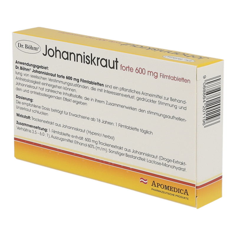 Dr. Böhm JOHANNISKRAUT FORTE 600mg Filmtabletten - 30 Stück