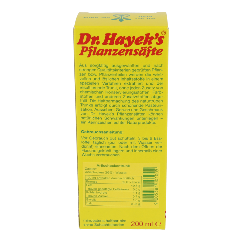Dr. Hayeks Artischocken Saft