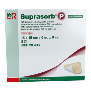 Suprasorb P PU-Schaumverband nicht klebend 5 Stk. 15 x 15 cm