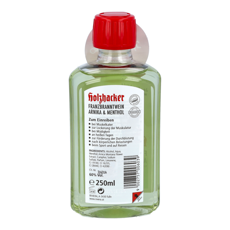 Holzhacker Franzbranntwein Menthol & Arnika 250 ml