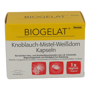 BIOGELAT Knoblauch-Mistel-Weißdorn Kapseln 90 Stk.