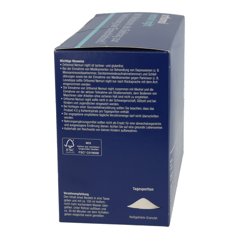 Orthomol NEMURI Granulat mit Melatonin verkürzt die Einschlafzeit
