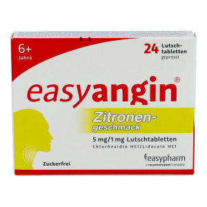 easyangin 5mg/1mg Lemon Lutschtabletten 24 Stk.