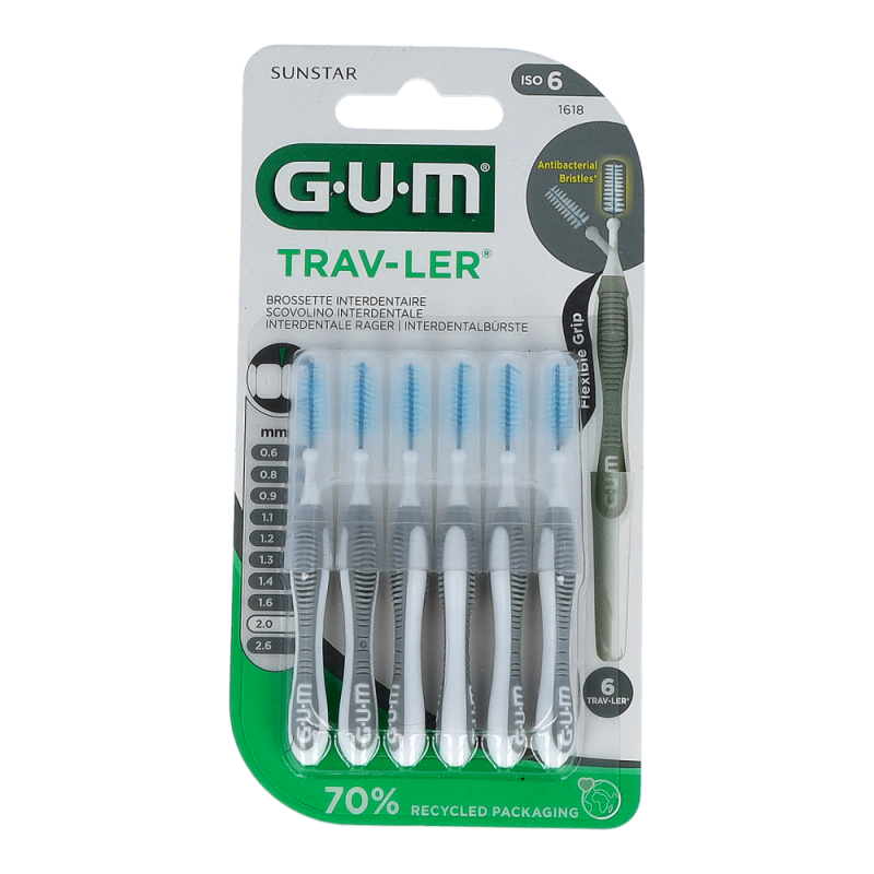 Gum TRAV-LER Inderdentalbürsten 2.0 mm 6 Stk.
