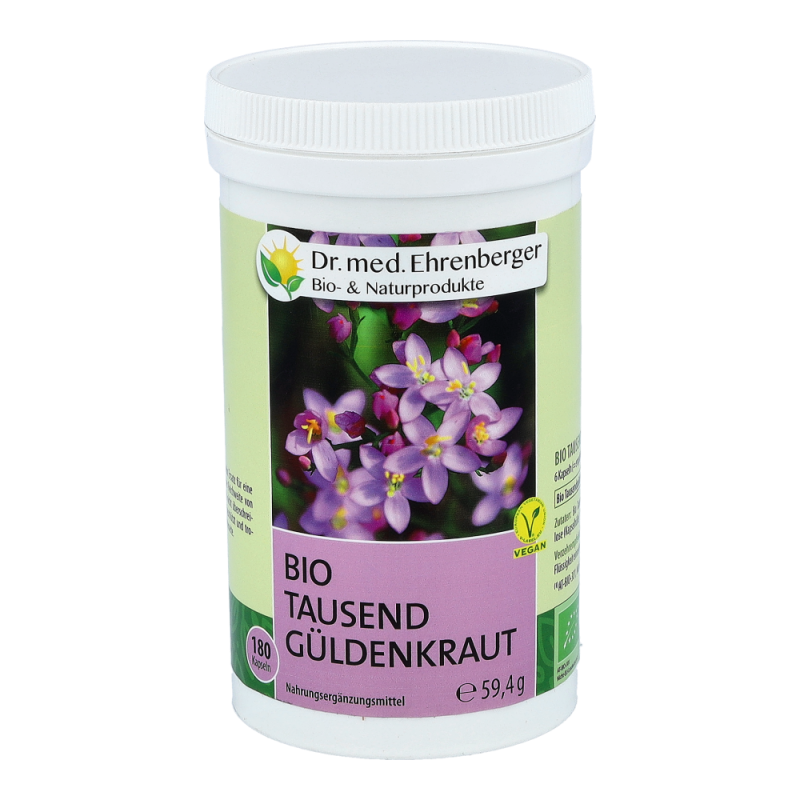 Dr. Ehrenberger Tausendgüldenkraut Kapseln BIO 180 Stk.