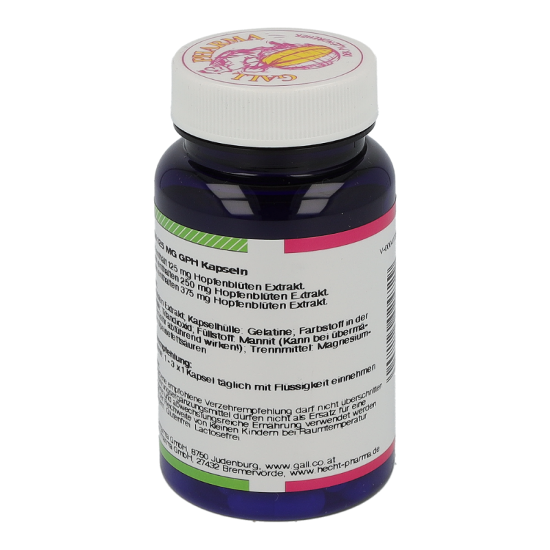 Gall Pharma HOPFEN 125mg Kapseln bei Schlaf- & Einschlafstörungen – 60 Stk