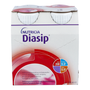 Nutricia Diasip 200 ml Vitalflasche 4 Stk. Erdbeer