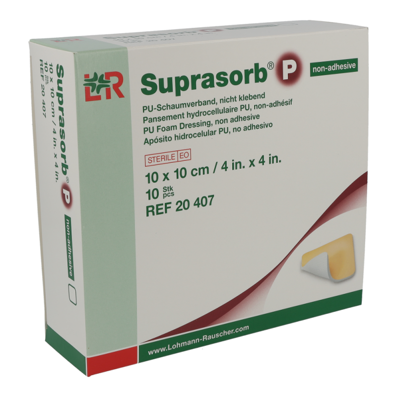 Suprasorb P PU-Schaumverband nicht klebend 10 Stk. 10 x 10 cm