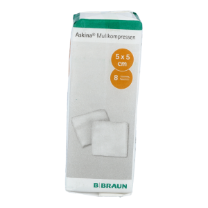 Mullkompresse Askina 8-fach unsteril 100 Stk. 5 x 5 cm