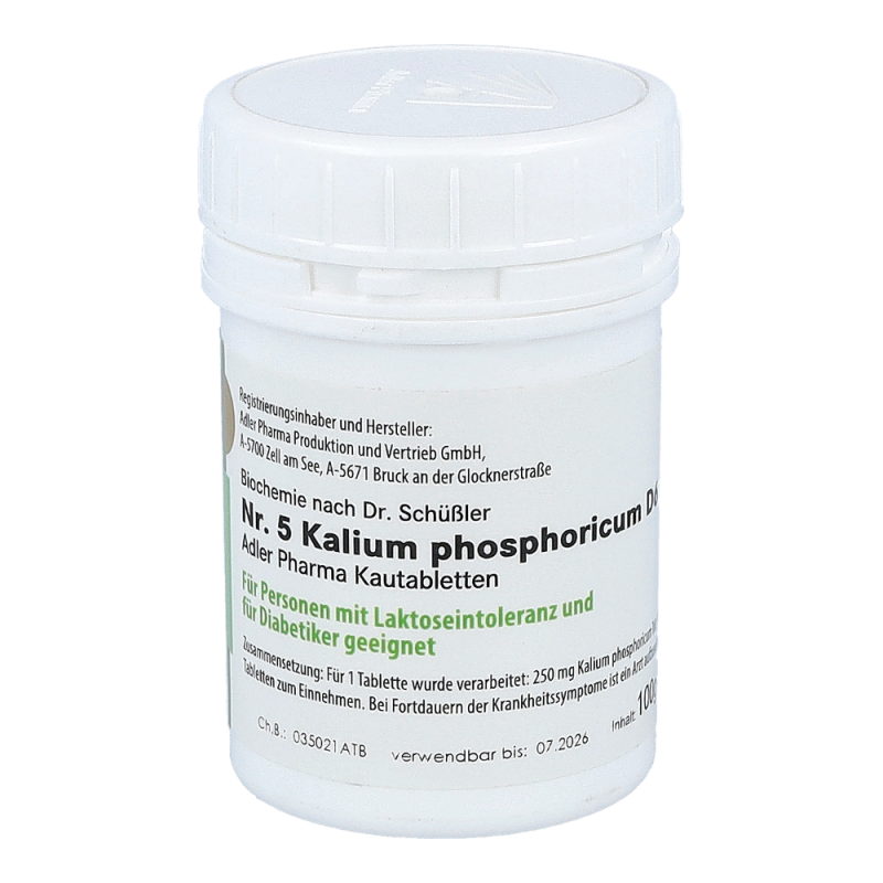 Schüßler Nr. 5 Kalium phosphoricum D6 Kautabletten 100 g