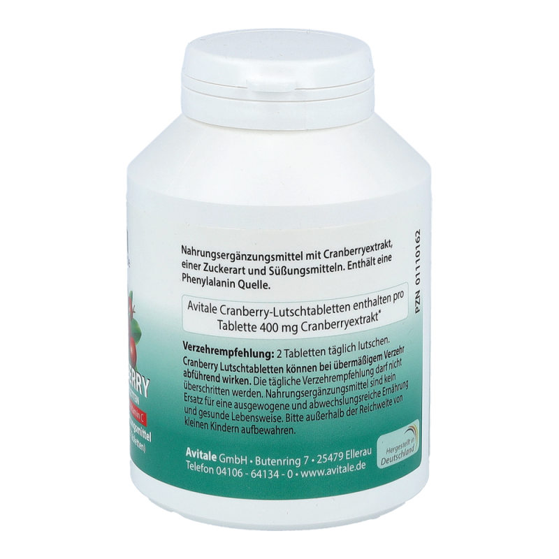 Avitale Cranberry Lutschtabletten + Vitamin C 120 Stk.