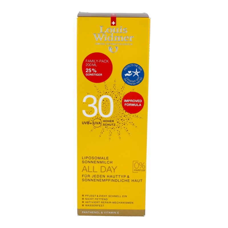 Louis Widmer All Day LSF 30 Family-Pack unparfümiert 200 ml