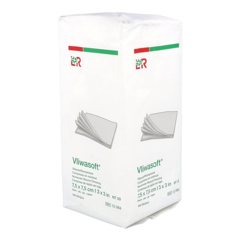 Vliwasoft 6-fach unsteril 100 Stk. 7,5 x 7,5 cm