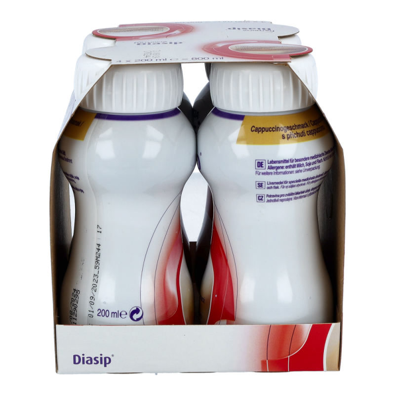 Nutricia Diasip 200 ml Vitalflasche 4 Stk. Cappucchino