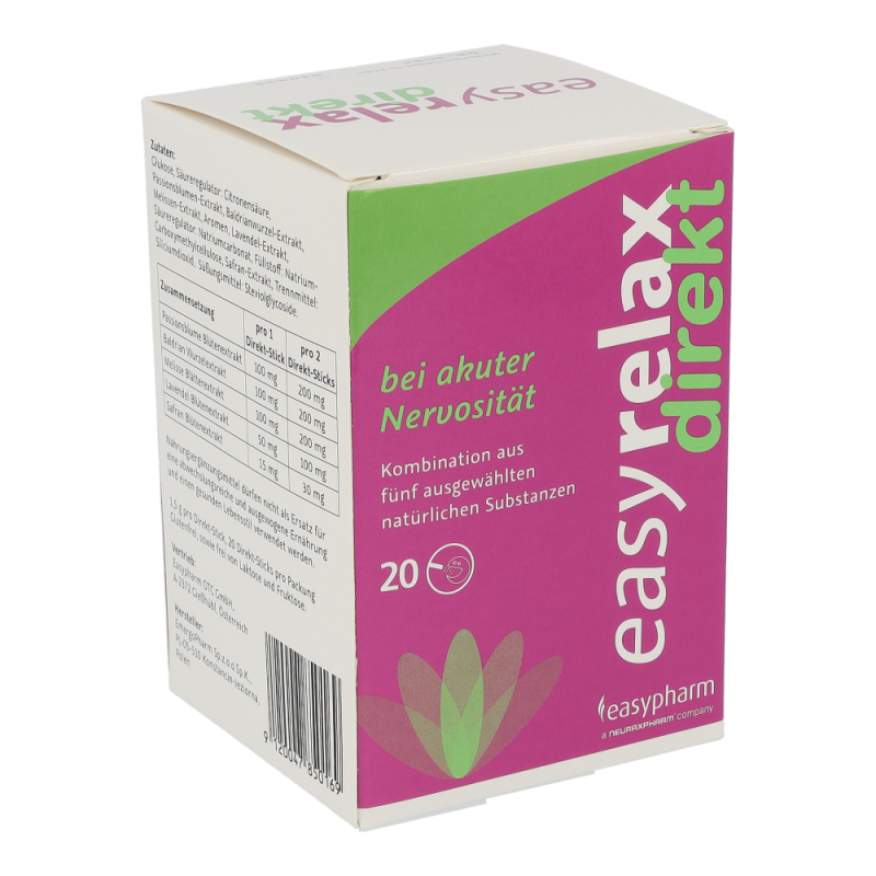 Easypharm EASYRELAX DIREKT Sticks bei akuter Nervosität - 20 Stk - 20 Stück
