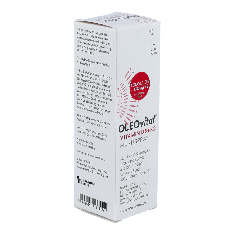 Oleovital Vitamin D3 + K2 Mundspray Kirschgeschmack