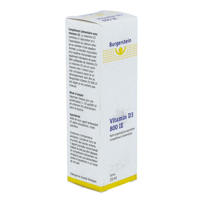 Burgerstein Vitamin D3 Spray 800 I.E. 20 ml
