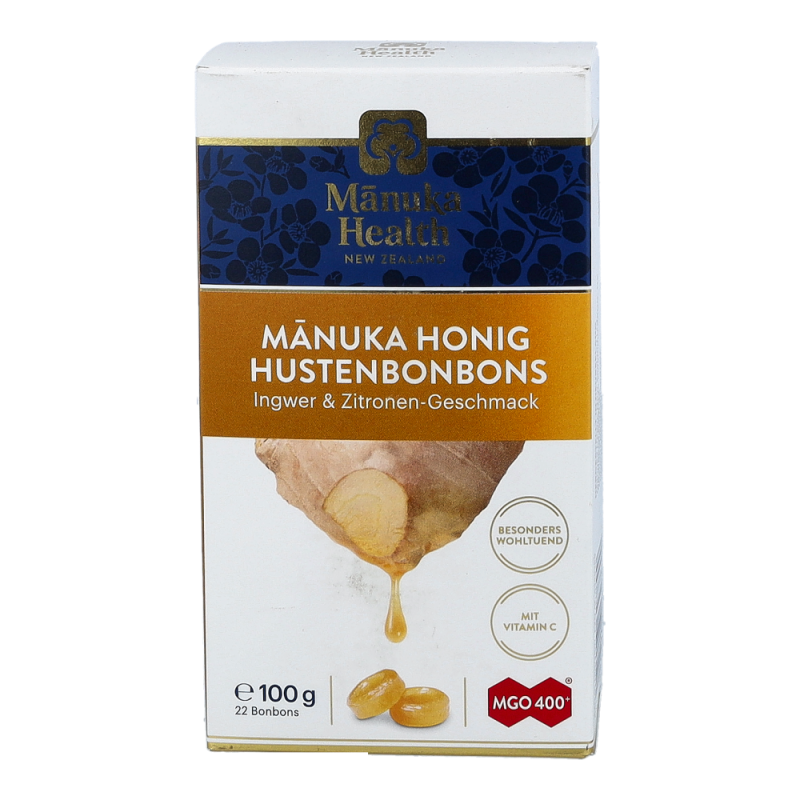 Manuka Honig MGO 400+ Hustenbonbons Ingwer-Zitrone