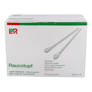 RAUCOTUPF Stieltupfer – Watteträger, G5 mit großem Wattekopf