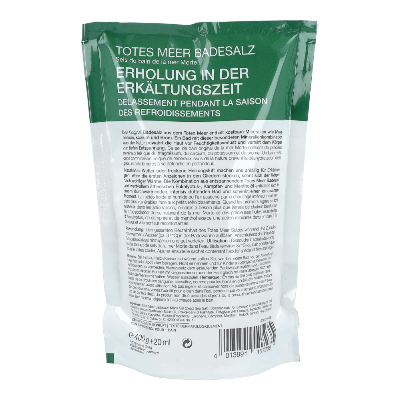 Dermasel Badesalz spa 400 g Erkältung