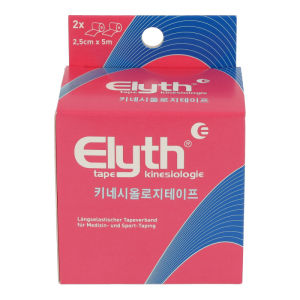 Elyth Kinesiologisches Tape Rot 2,5 cm x 5 m 2 Stk.