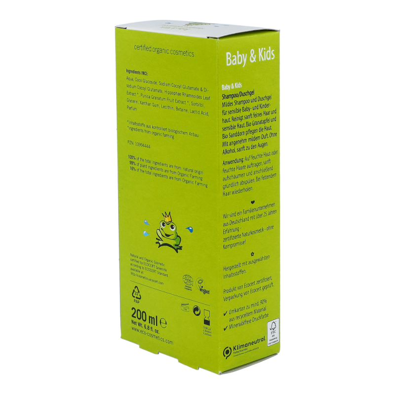 Eco Baby Shampoo Granatapfel und Sanddorn 200 ml