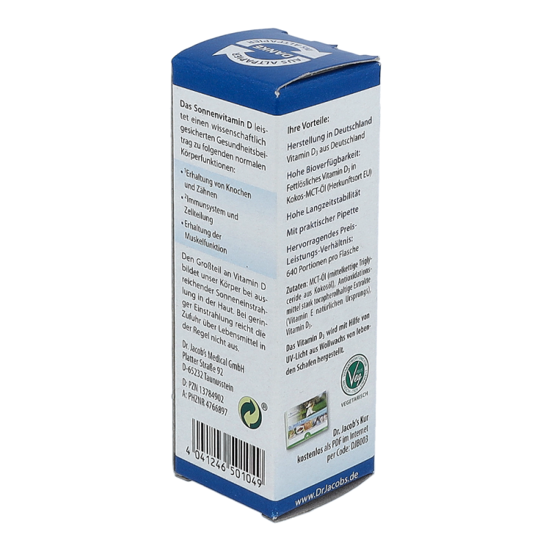 Dr. Jacobs Vitamin D3 Öl forte Tropfen 20 ml