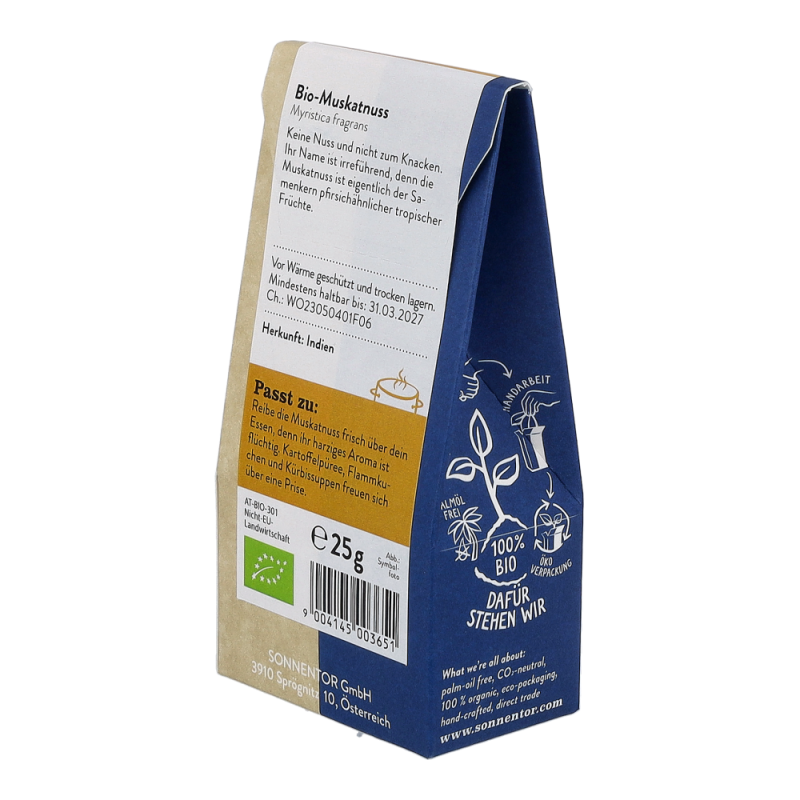 Sonnentor Muskatnuss ganz 25 g BIO