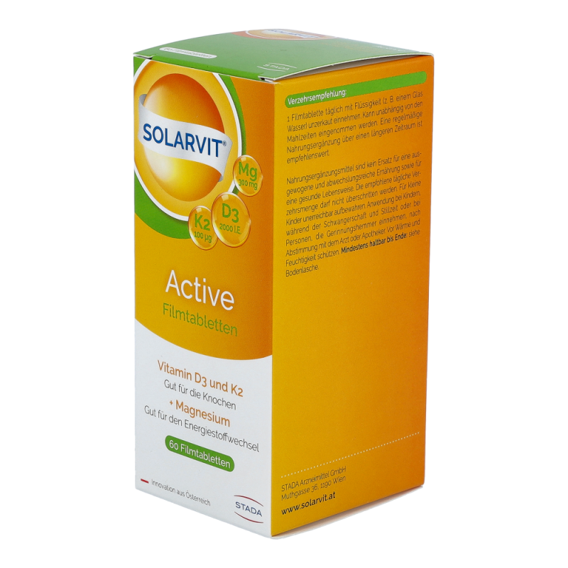 Solarvit Active D3 K2 Magnesium Filmtabletten 60 Stk.