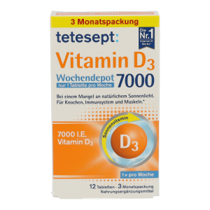 tetesept Vitamin D3 Wochendepot 7000 Tabletten 12 Stk.