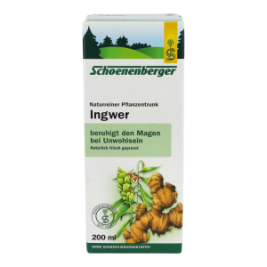 Schoenenberger Saft Ingwer 200 ml BIO