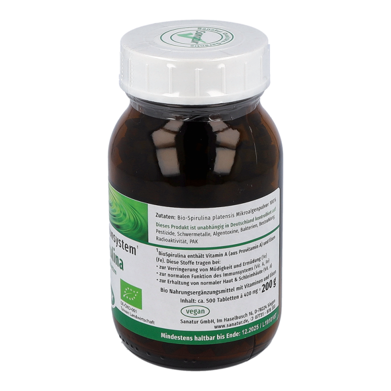 Sanatur Bio Spirulina Tabletten 400 mg 500 Stk.