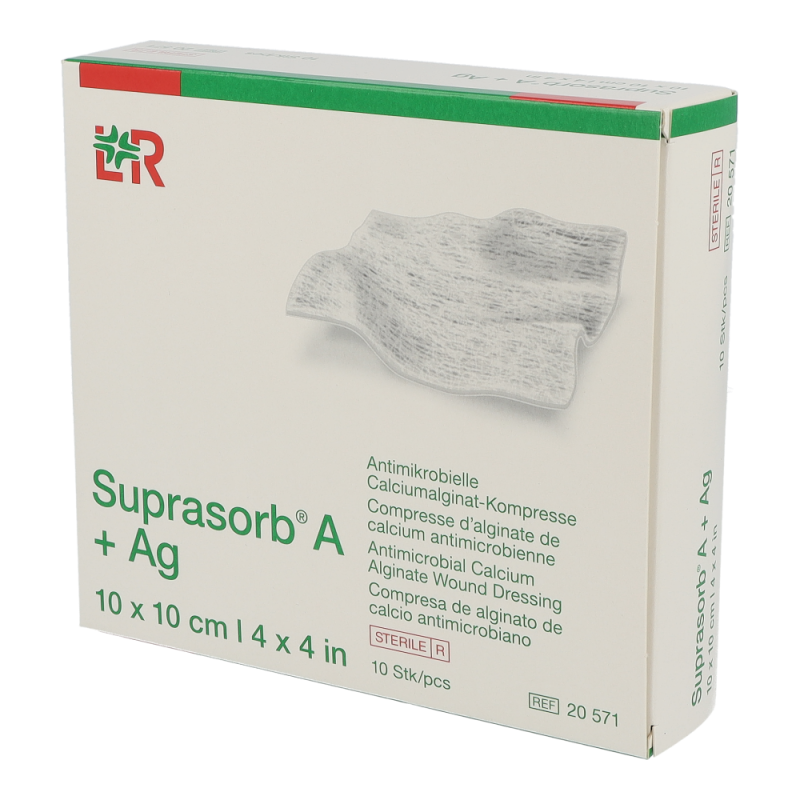Suprasorb A+AG Alginatverband 10 Stk. 10 x 10 cm
