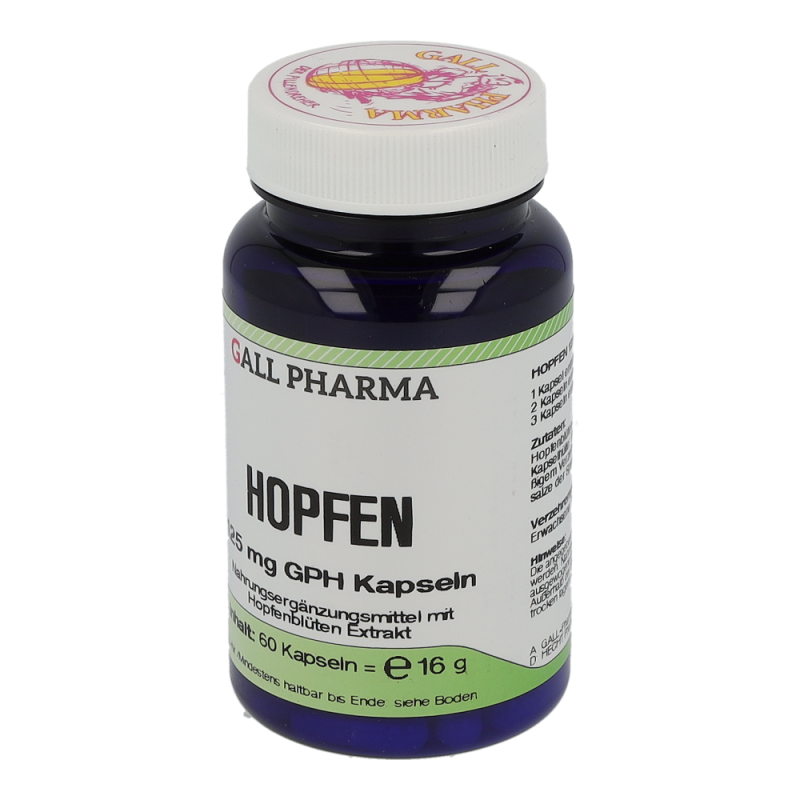 Gall Pharma HOPFEN 125mg Kapseln bei Schlaf- & Einschlafstörungen – 60 Stk