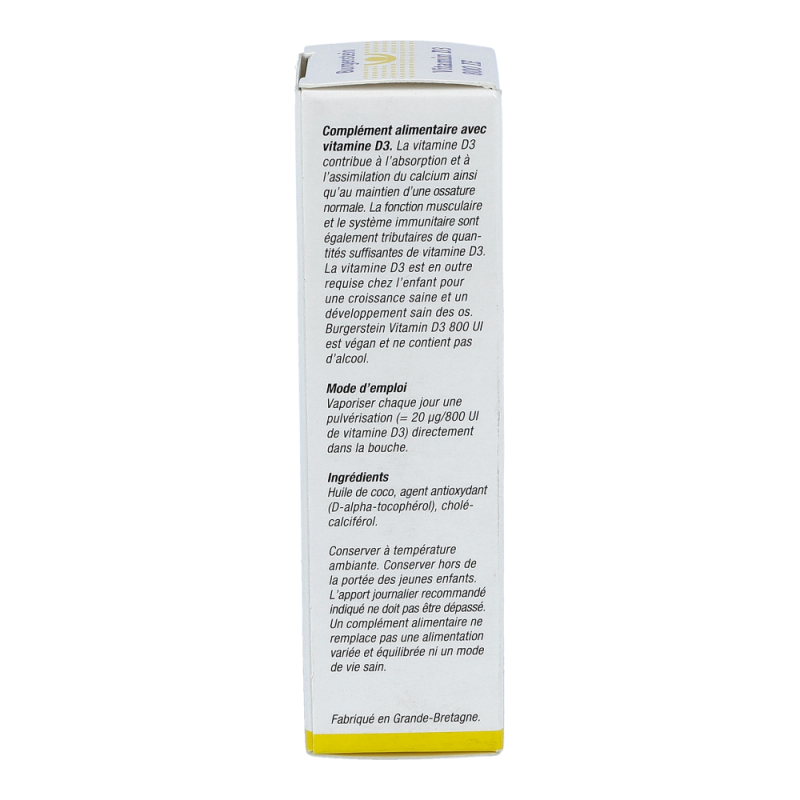 Burgerstein Vitamin D3 Spray 800 I.E. 20 ml