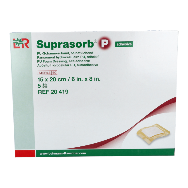 Suprasorb P PU-Schaumverband selbstklebend 5 Stk. 15 x 20 cm