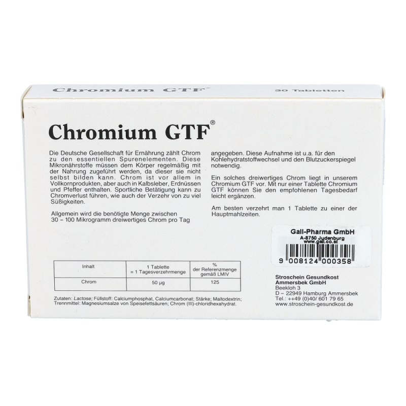 Chromium GTF Tabletten
