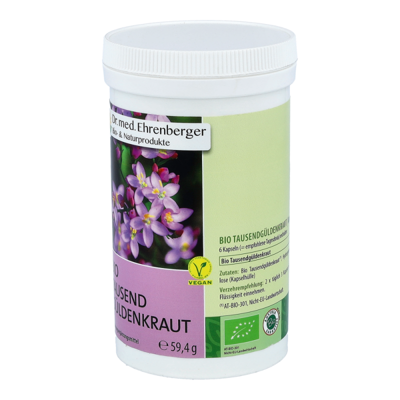 Dr. Ehrenberger Tausendgüldenkraut Kapseln BIO 180 Stk.
