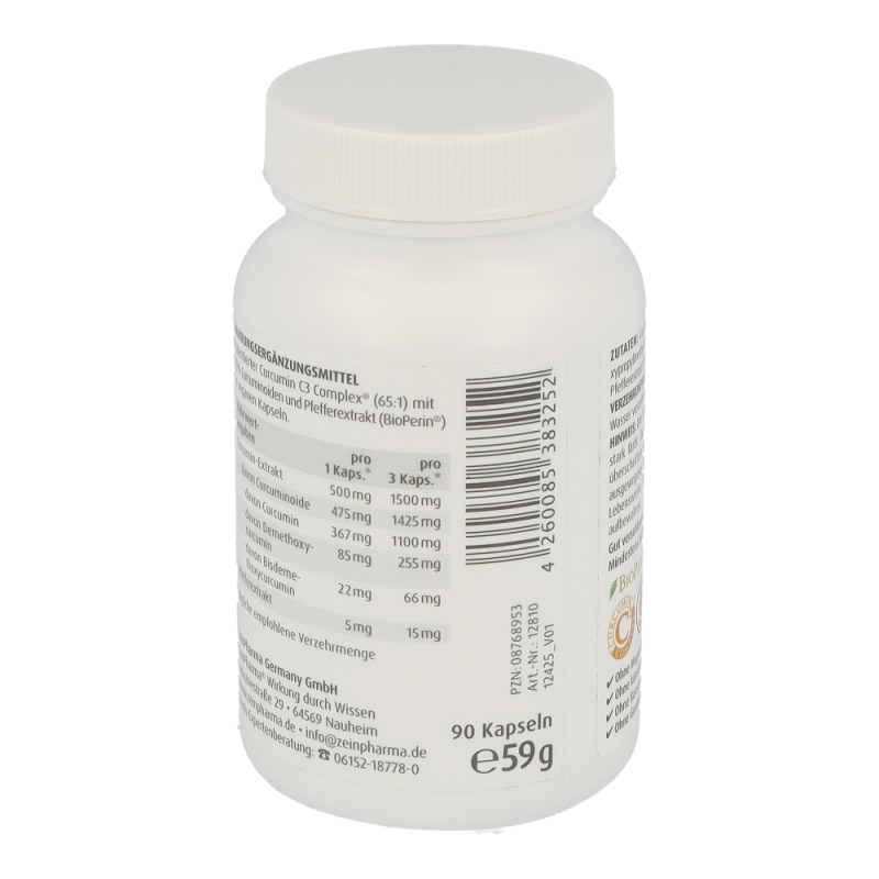 ZeinPharma Curcumin Kapseln 500 mg 90 Stk.
