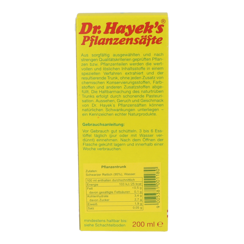Dr. Hayeks Rettich Saft schwarz