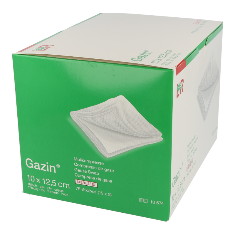 Mullkompresse Gazin steril 16-fach 75 Stk. 15 x 5 12,5 cm