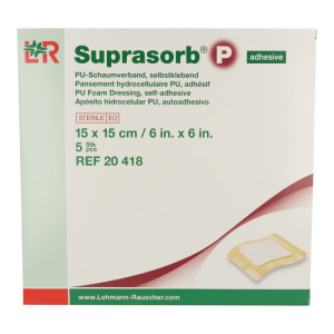 Suprasorb P PU-Schaumverband selbstklebend 5 Stk. 15 x 15 cm