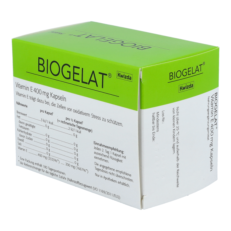 Biogelat Vitamin E 400 mg Kapseln 90 Stk.