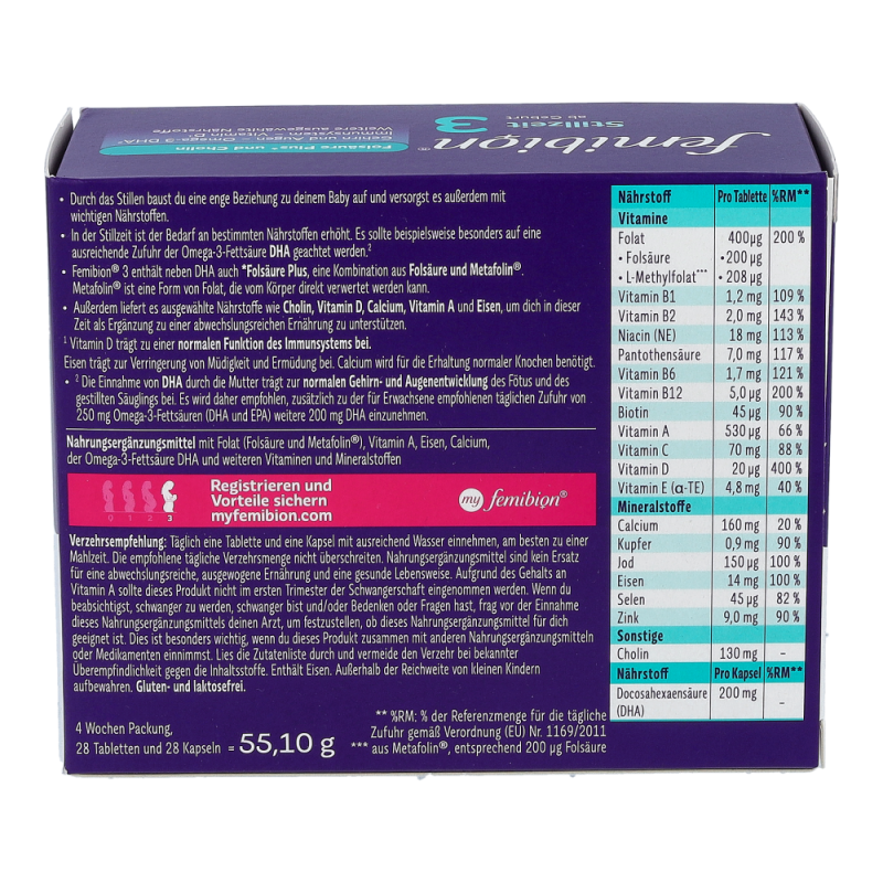Femibion 3 Stillzeit Tabletten + Kapseln 56 Stk.