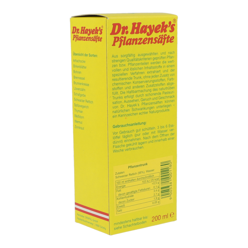 Dr. Hayeks Rettich Saft schwarz