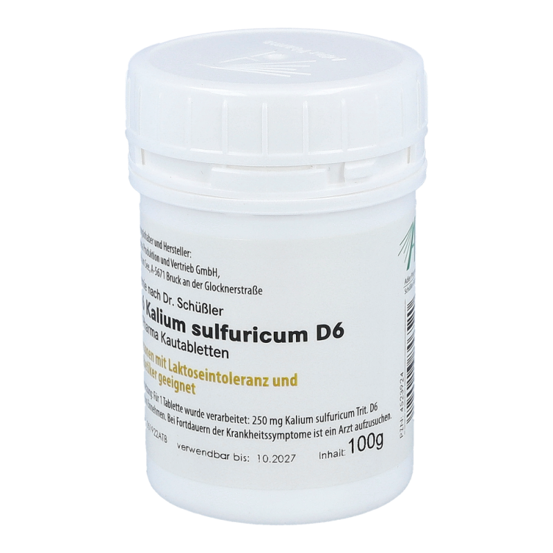 Schüßler Nr. 6 Kalium sulfuricum D6 Kautabletten 100 g