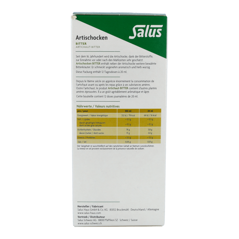 Artischocken-Bitter alkoholfrei 250 ml