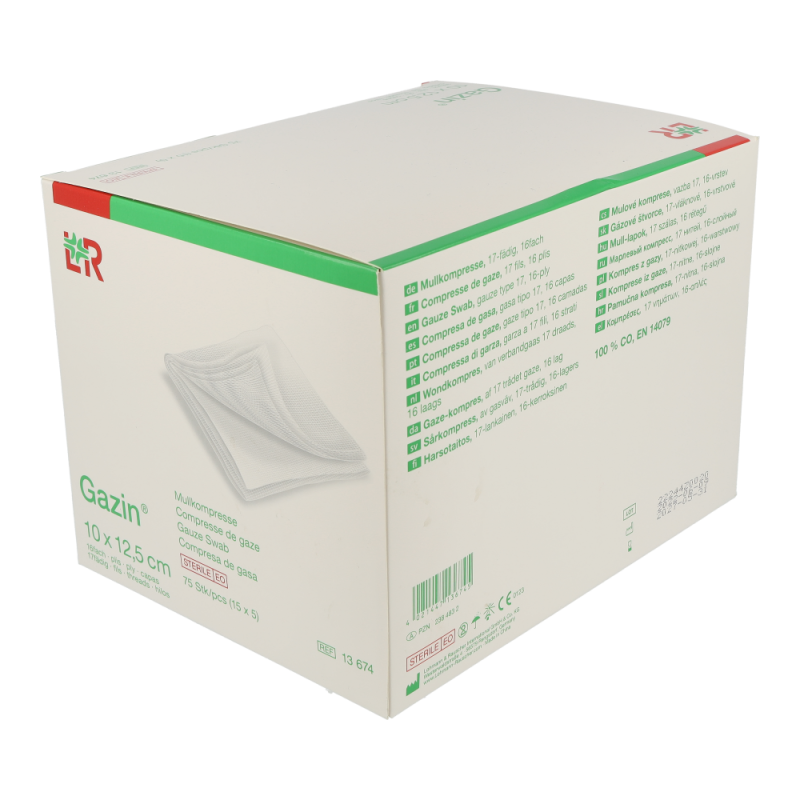 Mullkompresse Gazin steril 16-fach 75 Stk. 15 x 5 12,5 cm