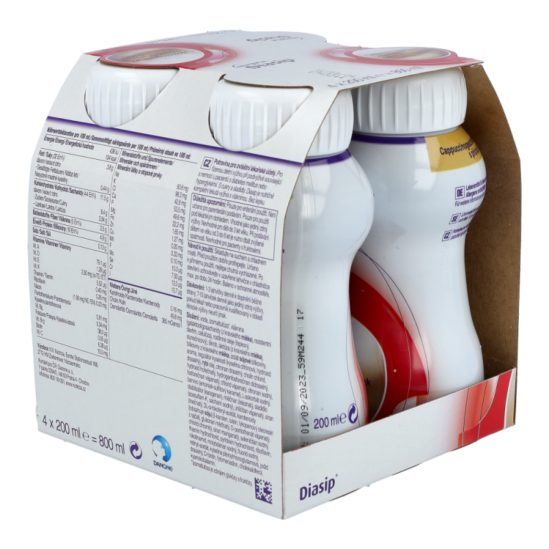 Nutricia Diasip 200 ml Vitalflasche 4 Stk. Cappucchino
