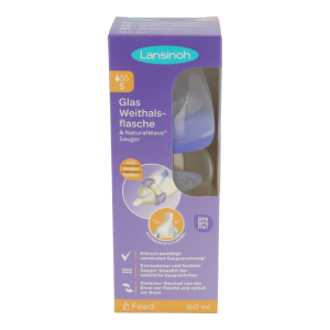 LANSINOH SAUGFL.WH GLAS 160
